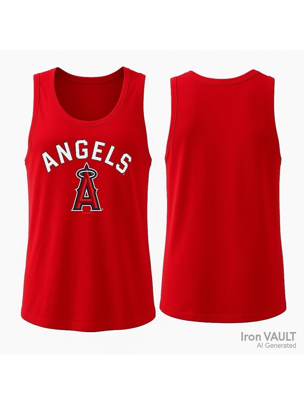 Los Angeles Angels New Era Women’s MLB Tank Top Large Red Official Licensed